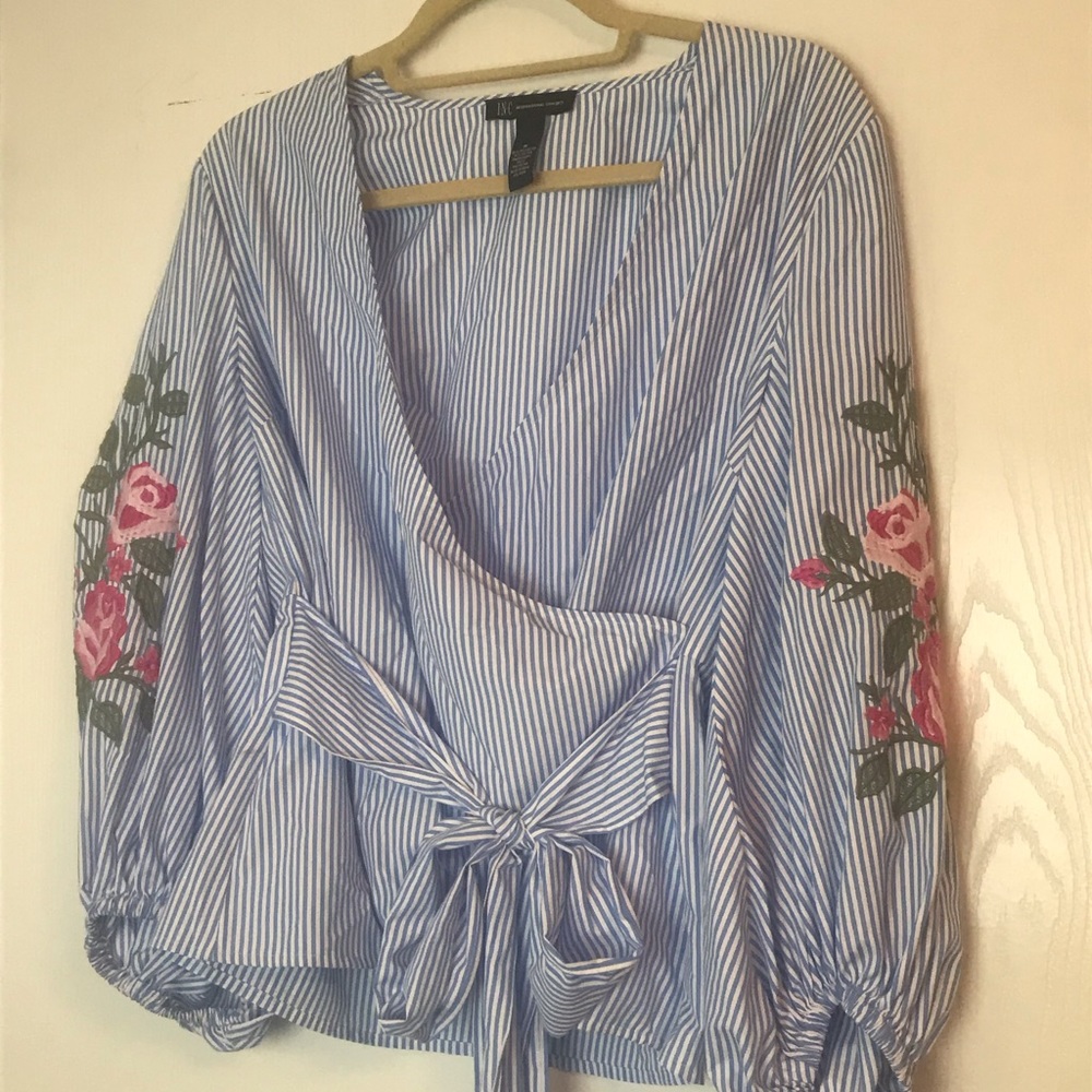 INC Medium striped blouse